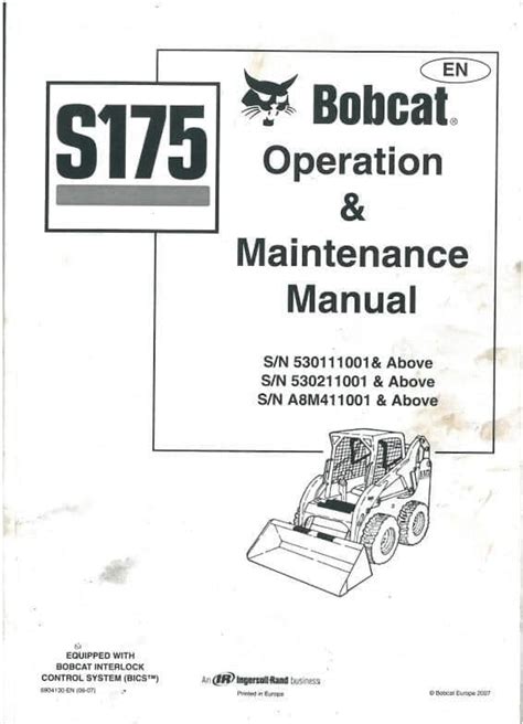 bobcat skid steer loader model s175|bobcat s175 operators manual pdf.